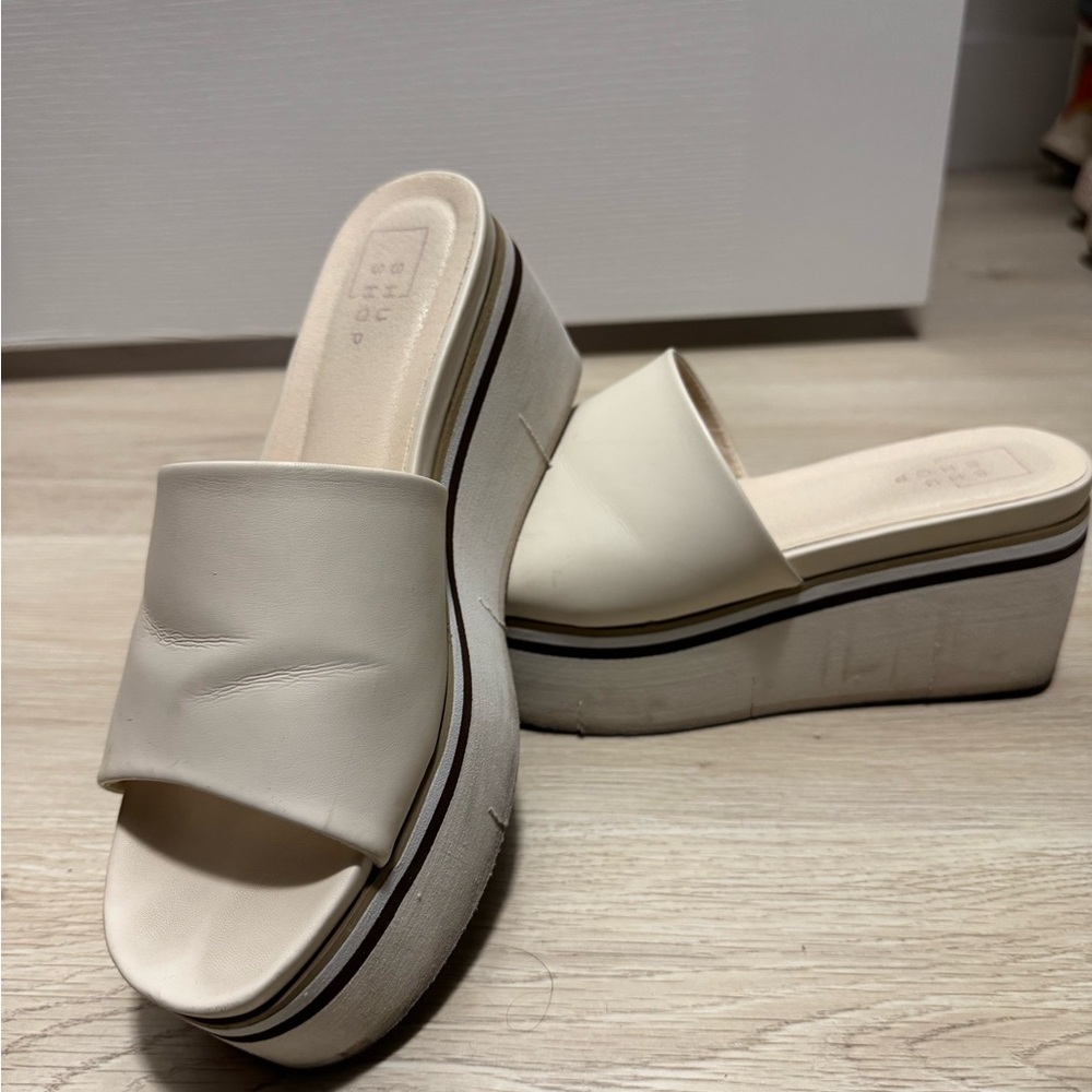 ShuShop Cream Platform Slides